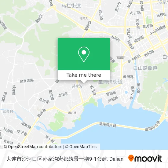 大连市沙河口区孙家沟宏都筑景一期9-1公建 map