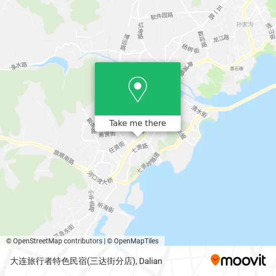 大连旅行者特色民宿(三达街分店) map