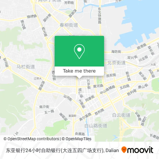 东亚银行24小时自助银行(大连五四广场支行) map