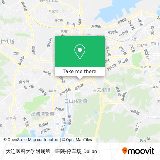 大连医科大学附属第一医院-停车场 map