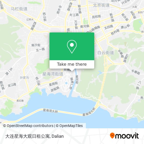 大连星海大观日租公寓 map
