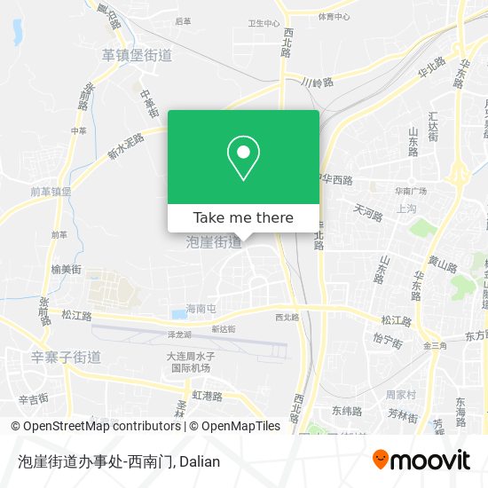 泡崖街道办事处-西南门 map