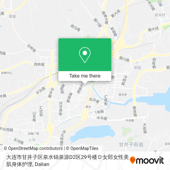 大连市甘井子区泉水锦泉源D2区29号楼Ｄ女郎女性美肌身体护理 map