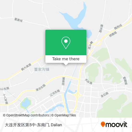 大连开发区第5中-东南门 map