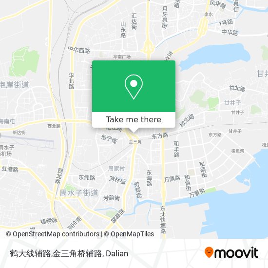 鹤大线辅路,金三角桥辅路 map