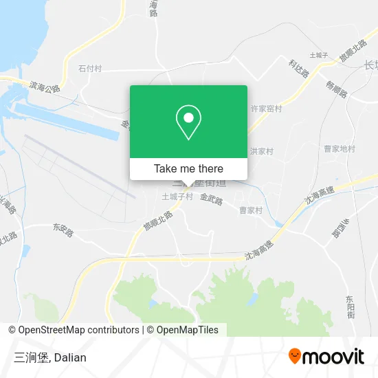 三涧堡 map
