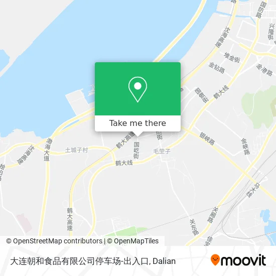 大连朝和食品有限公司停车场-出入口 map