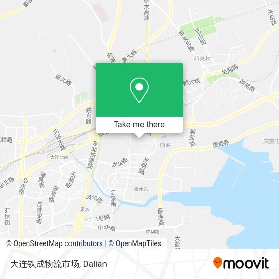 大连铁成物流市场 map
