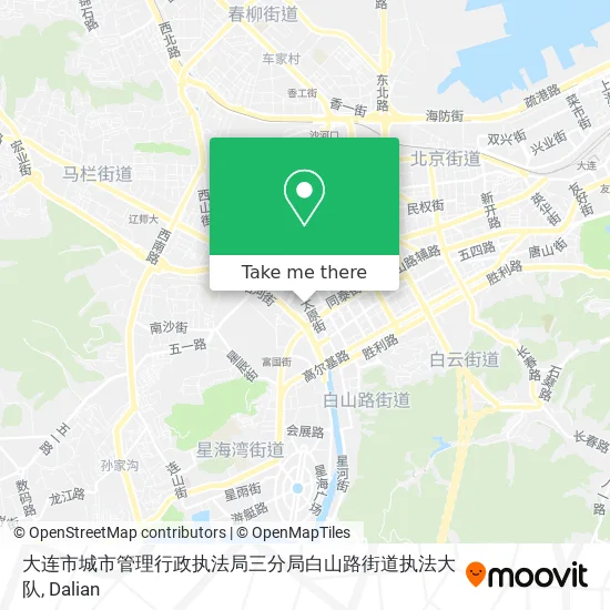 大连市城市管理行政执法局三分局白山路街道执法大队 map