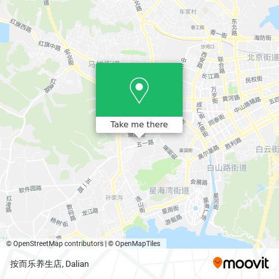 按而乐养生店 map