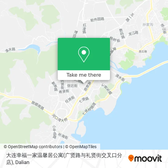 大连幸福一家温馨居公寓(广贤路与礼贤街交叉口分店) map