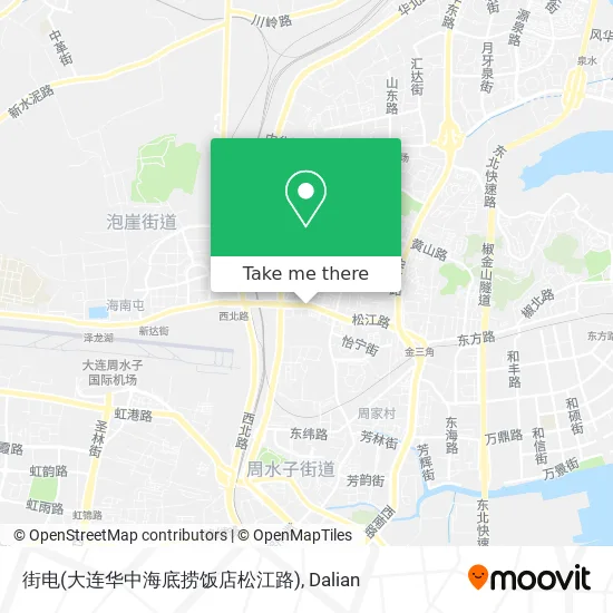街电(大连华中海底捞饭店松江路) map