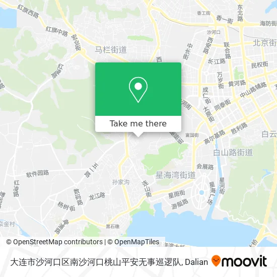 大连市沙河口区南沙河口桃山平安无事巡逻队 map