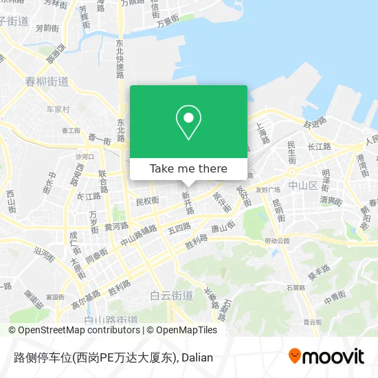 路侧停车位(西岗PE万达大厦东) map