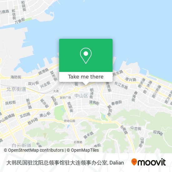 大韩民国驻沈阳总领事馆驻大连领事办公室 map