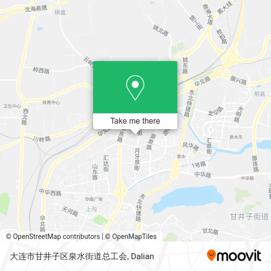 大连市甘井子区泉水街道总工会 map