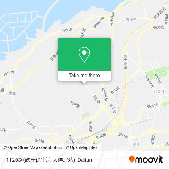 1125路(屹辰优生活-大连北站) map