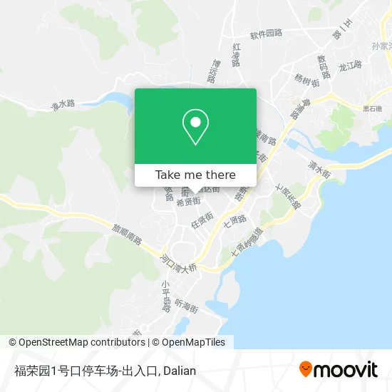 福荣园1号口停车场-出入口 map