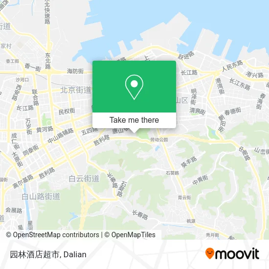 园林酒店超市 map