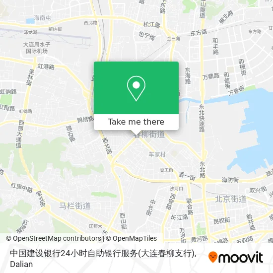 中国建设银行24小时自助银行服务(大连春柳支行) map
