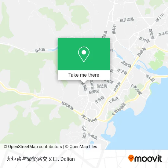 火炬路与聚贤路交叉口 map