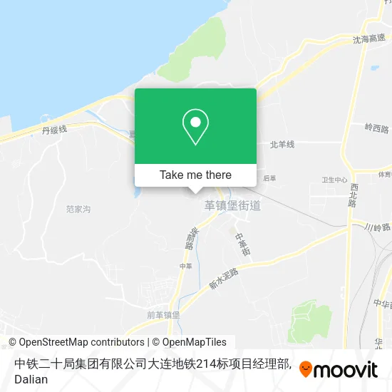 中铁二十局集团有限公司大连地铁214标项目经理部 map