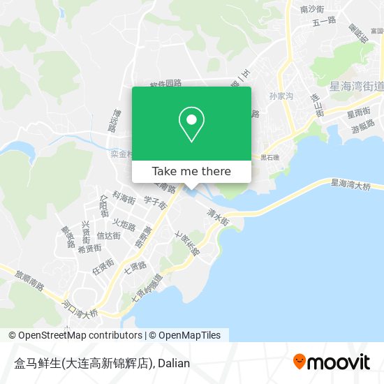 盒马鲜生(大连高新锦辉店) map