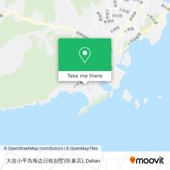 大连小平岛海边日租别墅(听巢店) map