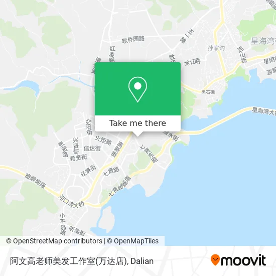 阿文高老师美发工作室(万达店) map
