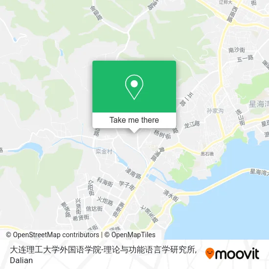 大连理工大学外国语学院-理论与功能语言学研究所 map