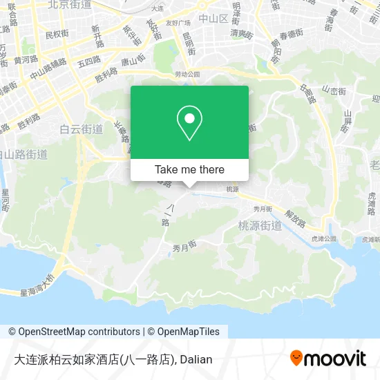 大连派柏云如家酒店(八一路店) map