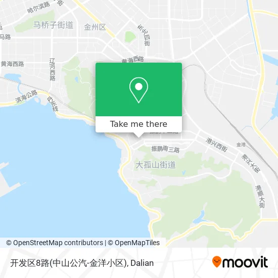 开发区8路(中山公汽-金洋小区) map