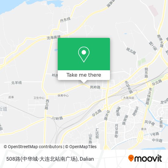 508路(中华城-大连北站南广场) map