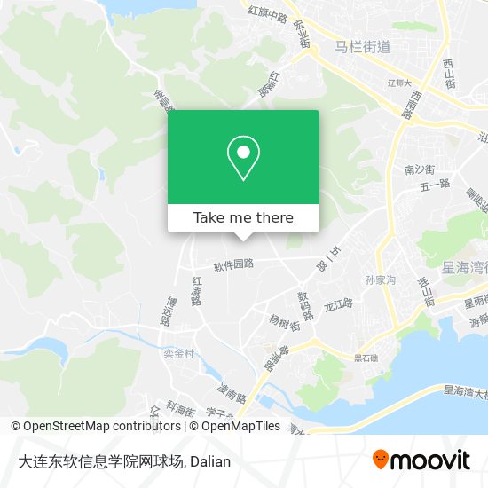 大连东软信息学院网球场 map