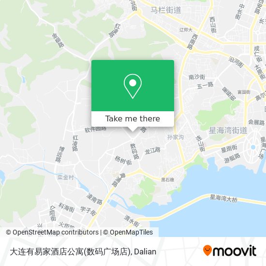 大连有易家酒店公寓(数码广场店) map