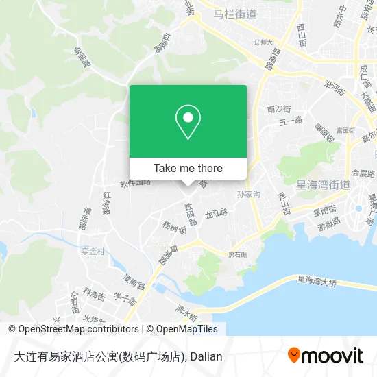 大连有易家酒店公寓(数码广场店) map