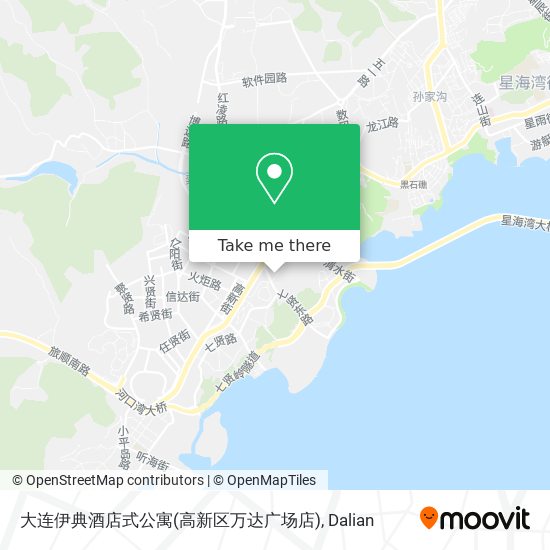 大连伊典酒店式公寓(高新区万达广场店) map