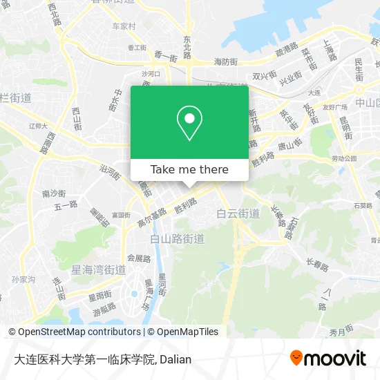 大连医科大学第一临床学院 map