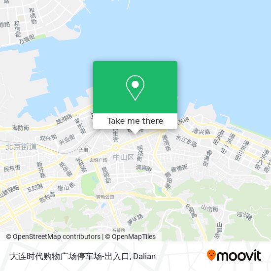 大连时代购物广场停车场-出入口 map