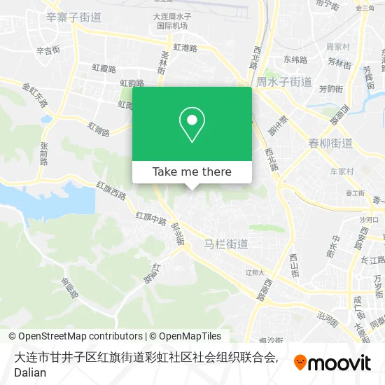 大连市甘井子区红旗街道彩虹社区社会组织联合会 map