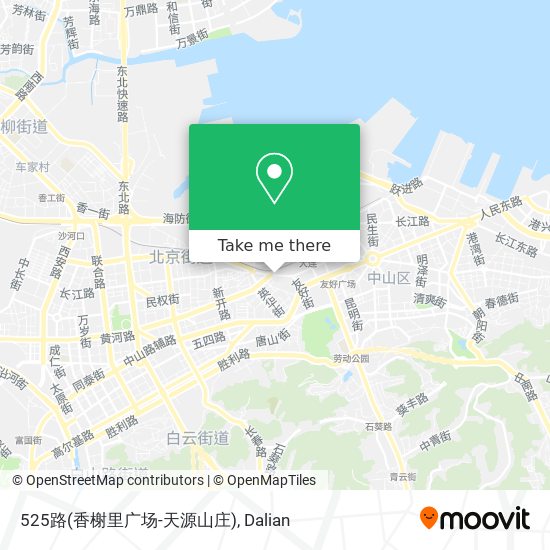 525路(香榭里广场-天源山庄) map