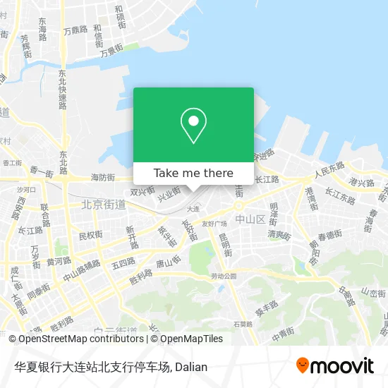 华夏银行大连站北支行停车场 map