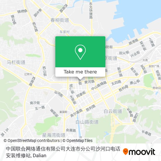 中国联合网络通信有限公司大连市分公司沙河口电话安装维修站 map