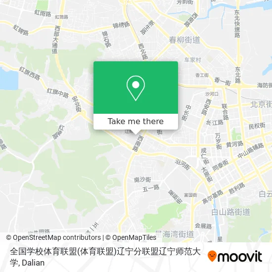 全国学校体育联盟(体育联盟)辽宁分联盟辽宁师范大学 map