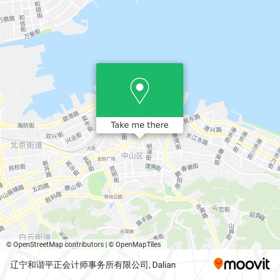 How To Get To 辽宁和谐平正会计师事务所有限公司in 中山区by Bus Or Metro