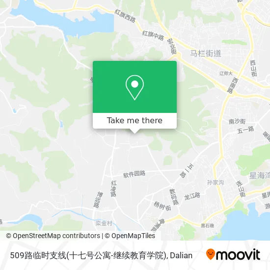 509路临时支线(十七号公寓-继续教育学院) map