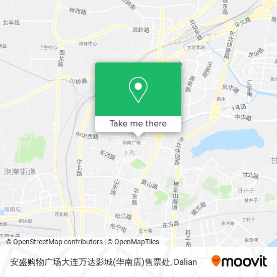安盛购物广场大连万达影城(华南店)售票处 map