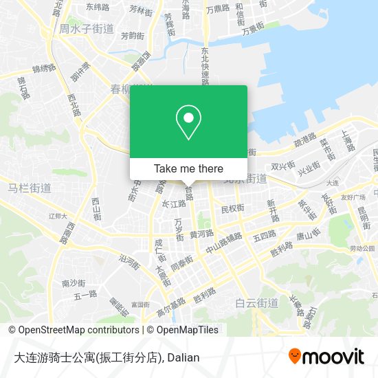 大连游骑士公寓(振工街分店) map