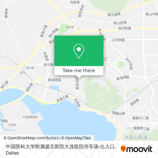 中国医科大学附属盛京医院大连医院停车场-出入口 map