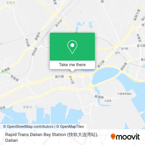 Rapid Trans Dalian Bay Station (快轨大连湾站) map